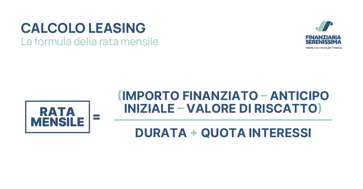 Calcolo leasing: come viene effettuato - La formula - Finanziaria Serenissima