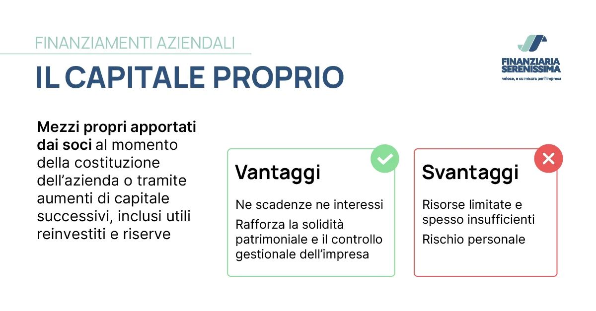 Finanziamenti aziendali: il capitale proprio - Finanziaria Serenissima
